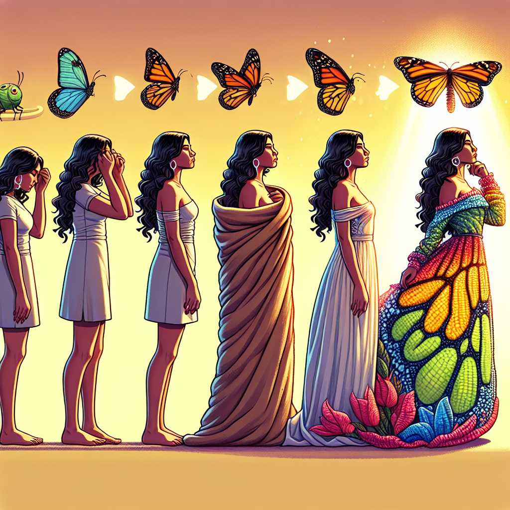 Clara's Transformation: Journey from Cocoon to Soaring Butterfly