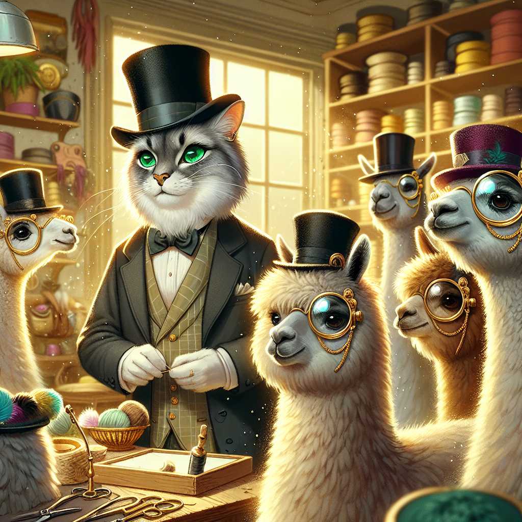 Sir Wigglesworth and the Llamas' Eccentric Fashion Adventure