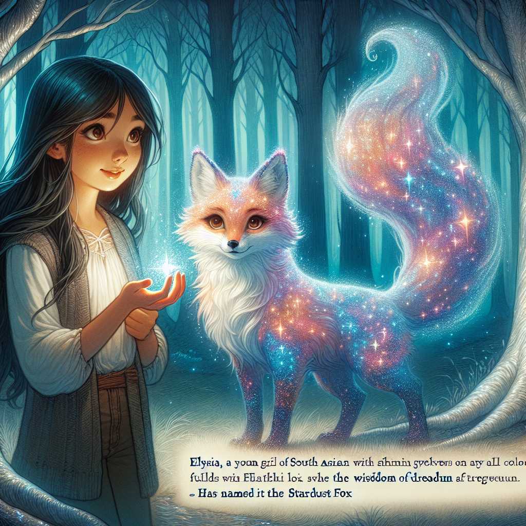 Elysia's Magical Encounter in the Silver Forest