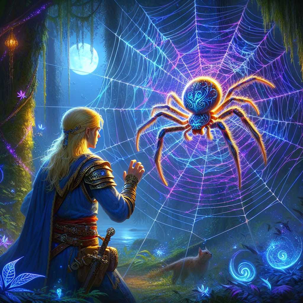Aelric Greenstone and the Enchanted Arachnid's Lair