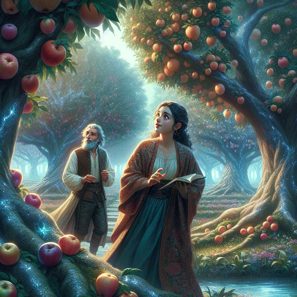 The Enchanted Orchard's Love: Elara and Aldrin's Journey