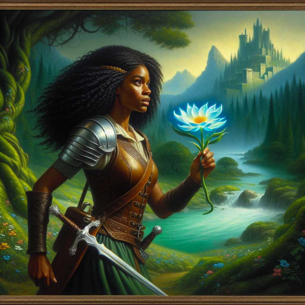 Elara and the Moonlit Flower