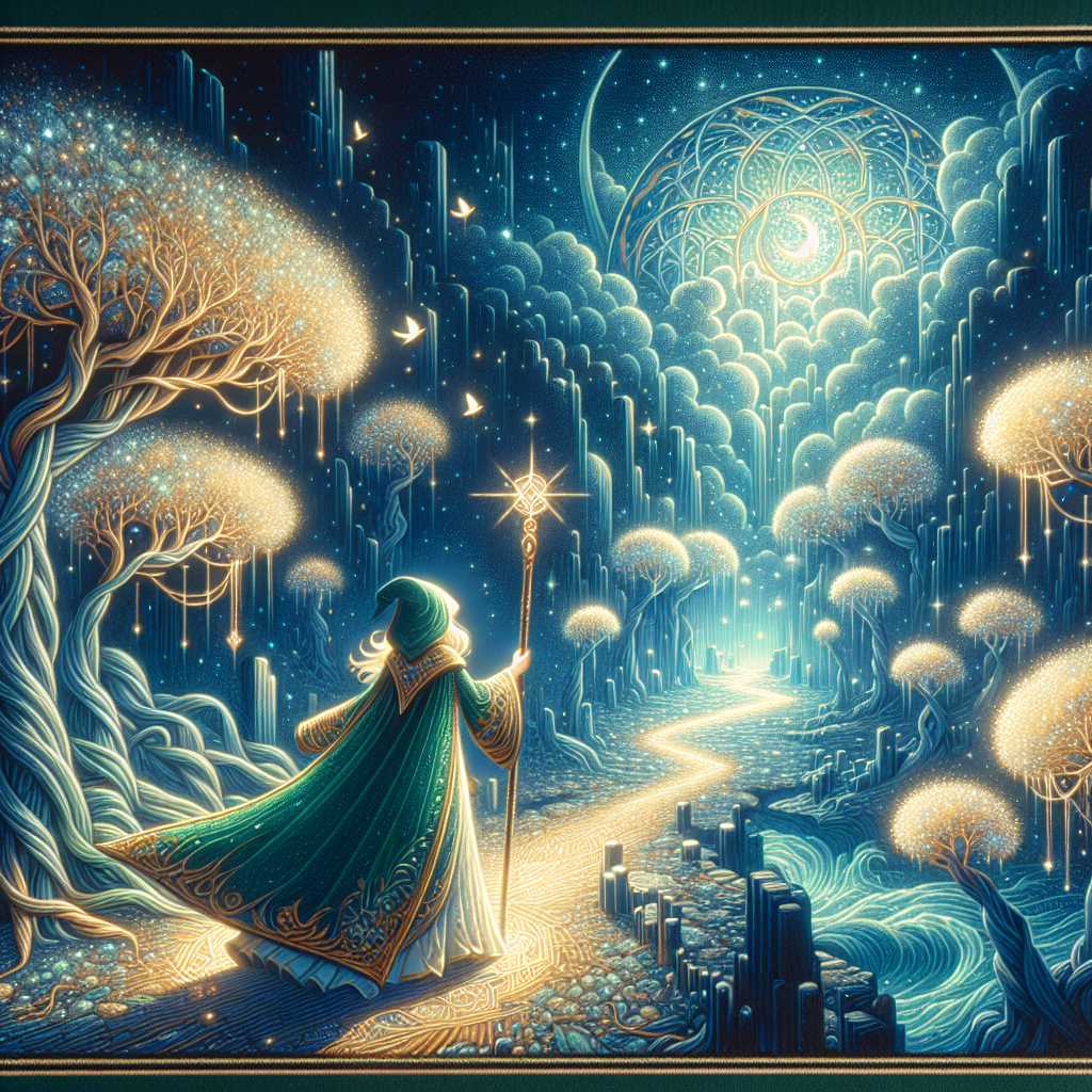 Elara's Magical Journey Through Eldoria's Enchanted Night