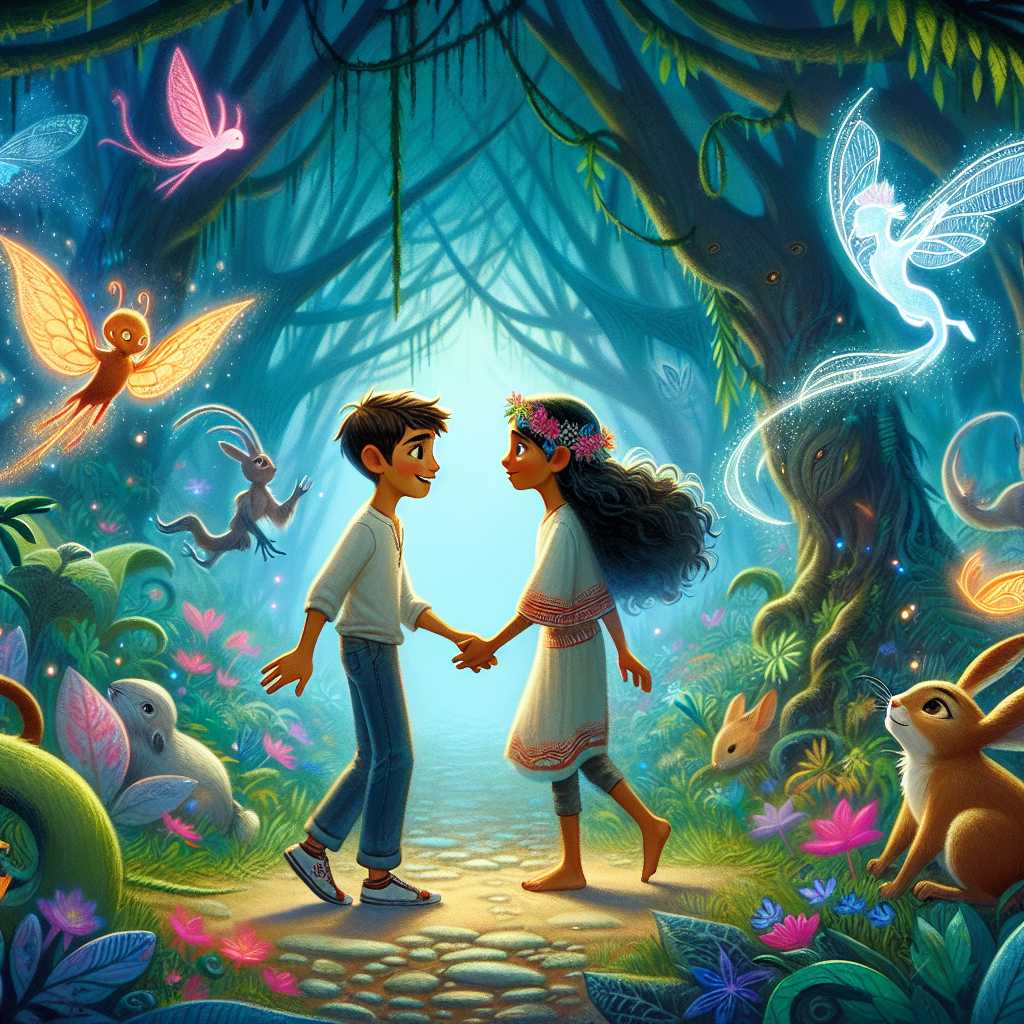 Tiny Theo's Exploration and Friendship in the Whispering Woods