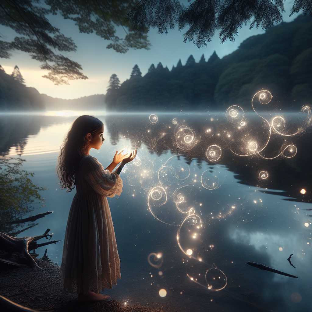 Elara's Enchanted Journey to the Silvery Lake